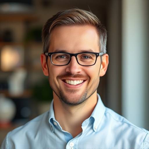 Portrait of James Sterling, co-founder and business manager of CafeDelight, looking professional.